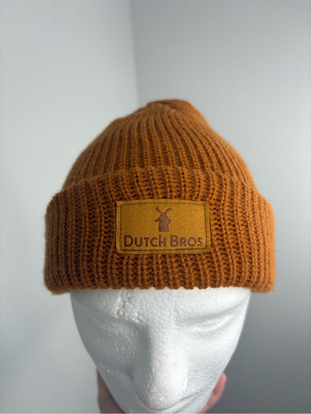 Dutch Bros Knit Beanie - Mustard Orange